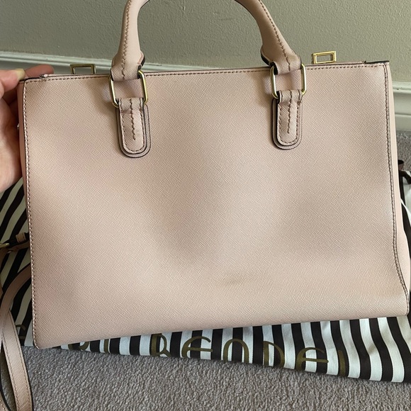 Henri Bendel pink west 57th small turnlock satchel - Picture 11 of 13